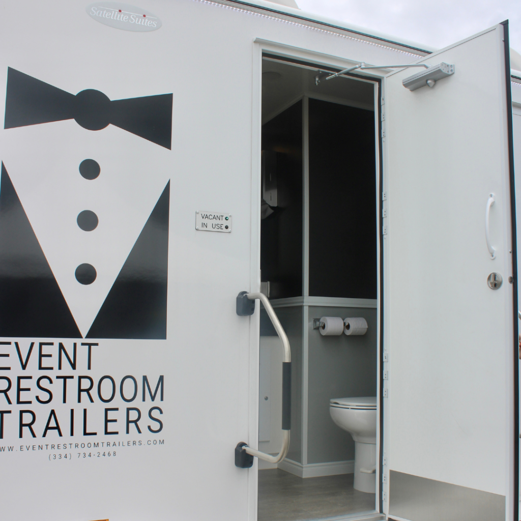 Home Page Premium Portable Restroom Solutions - 4 Stall Trailer